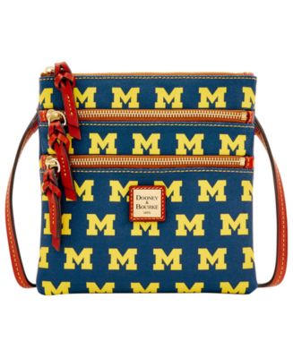 Dooney & Bourke Michigan Wolverines Triple Zip Crossbody Bag - Macy's