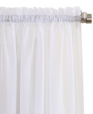 Crushed Voile Sheer Rod Pocket Curtain Panel
