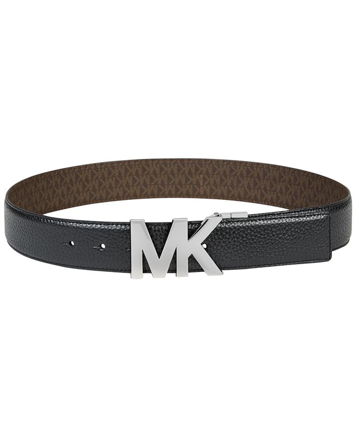 Michael Kors Reversible Signature Plaque Belt - Macy's