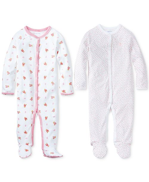 Polo Ralph Lauren Ralph Lauren Baby Girls Printed Coveralls