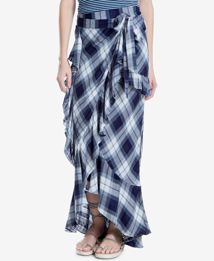 max studio tiered maxi skirt