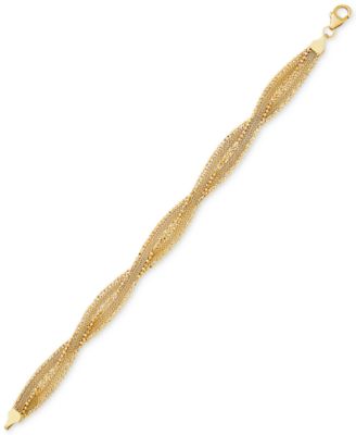 Macy's - Braided Wheat Chain Bracelet in 10k Gold