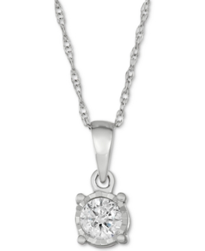 image of Diamond Drop Pendant (1/5 ct. t.w.) in 10k White Gold