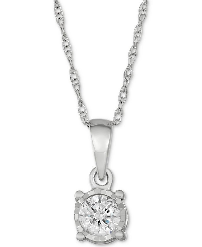 Macy s Diamond Drop Pendant 1 5 ct. t.w. in 10k White Gold Macy s