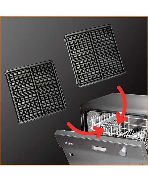 Krups GQ502D51 4Slice Belgian Waffle Maker & Reviews Small