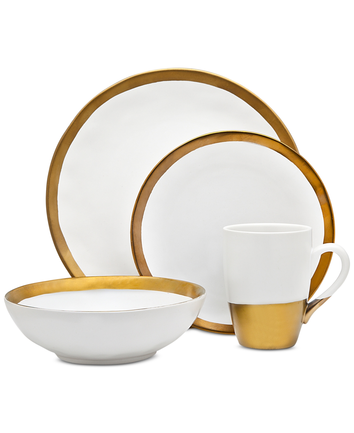 Terre D'Or 4-Pc. Place Setting - White and Gold