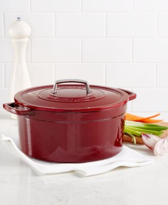 Martha Stewart Collection - Cast Iron Enameled Round Casserole, 8 Qt.