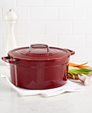 Martha Stewart - Make your cookware collection pretty in pink with Martha's  enameled cast iron pot from Macy's. This gorgeous 4-quart round Dutch oven  is a one-pot-stop for casseroles, slow-cooked stews, and