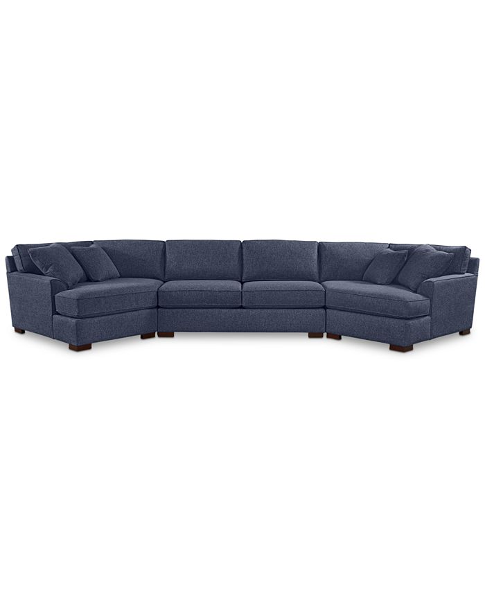 Carena 3 Pc Fabric Sectional With, Carena 2 Pc Fabric Sectional Sofa With Cuddler Chaise