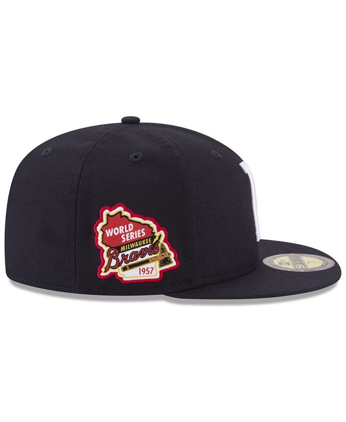 New Era 59Fifty Milwaukee Braves 1957 World Series Patch Hat - 2T