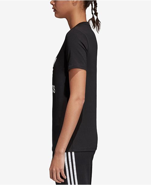 adidas adicolor Cotton Trefoil T-Shirt - Tops - Women - Macy's