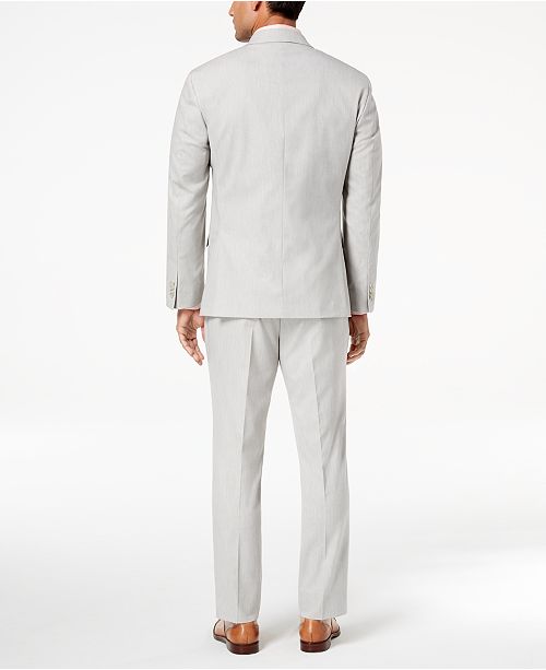 Kenneth Cole Reaction Men's Ready Flex Slim-Fit Stretch Light Gray Suit ...