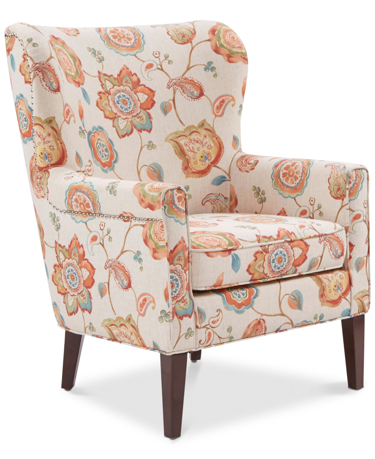 Colette Accent Wingback Chair - Cream