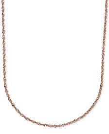 18" Two-Tone Perfectina Chain Necklace (1-1/3mm) in 14k Rose Gold