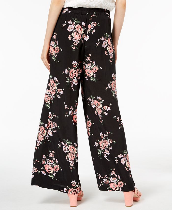 Jill Jill Stuart Floral-Print Wide-Leg Pants, Created for Macy's - Macy's