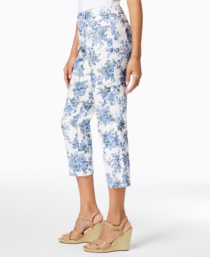 Charter Club Bristol FloralPrint Capri Pants, Created for Macy's Macy's