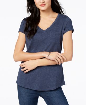 Maison Jules - V-Neck Patch-Pocket T-Shirt, Created for Macy's