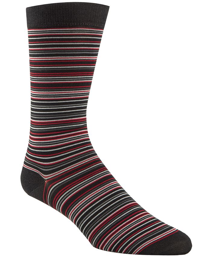Cole Haan Men's Multi Stripe Crew Socks - Macy's