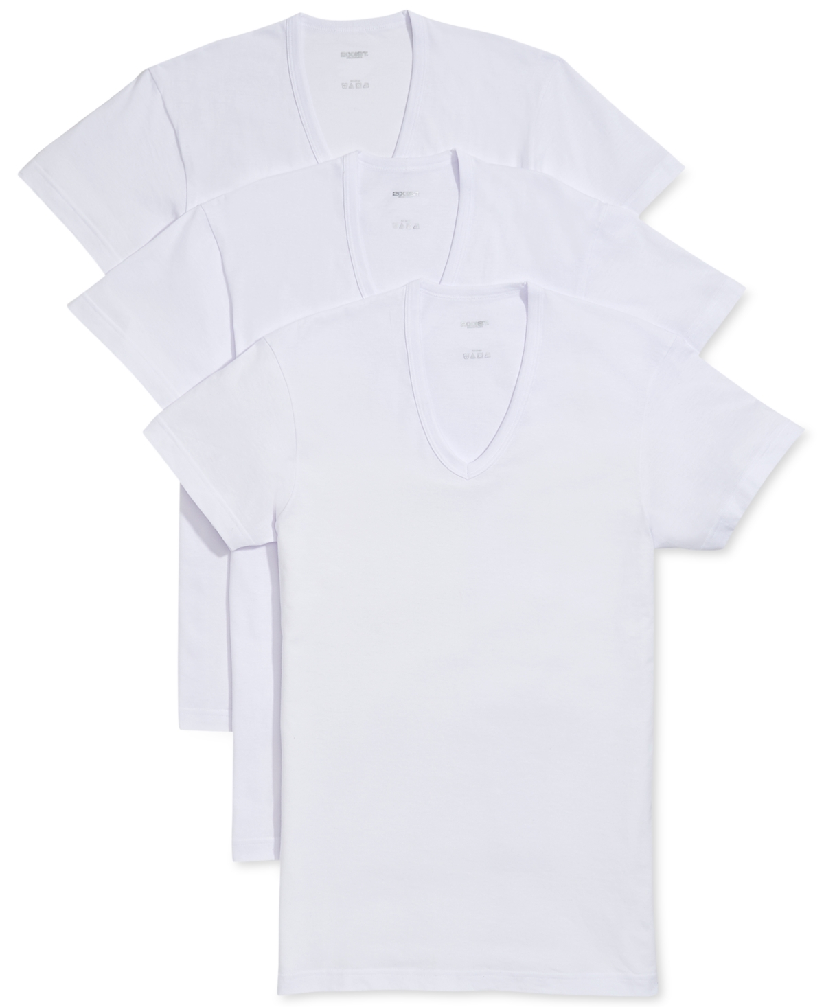 2(x)ist Men's Essential 3 Pack Slim Fit T-Shirt - White