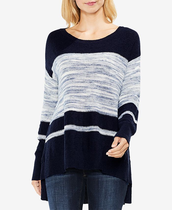 Vince Camuto Colorblocked Tunic Sweater - Macy's