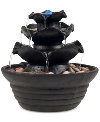 Trademark Global - 3-Tier Cascading Tabletop Fountain with LED Lights