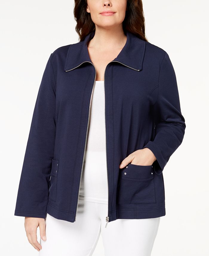 Karen Scott Plus Size Active Jacket, Created for Macy's Macy's