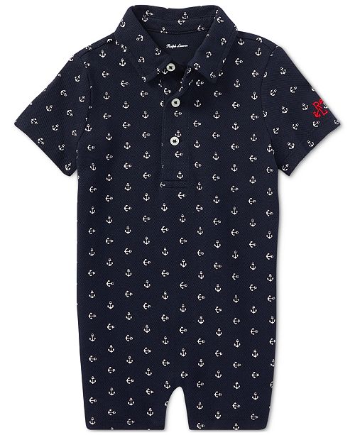 Polo Ralph Lauren Ralph Lauren Printed Cotton Romper Baby Boys Reviews All Baby Kids Macy S