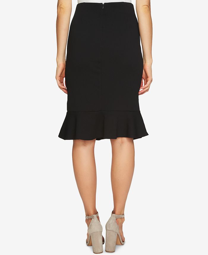 CeCe Jacquard Peplum Skirt - Macy's