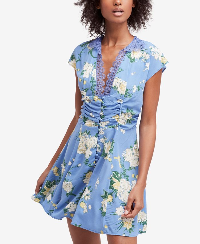 Free People Alora Floral-Print Mini Dress - Macy's
