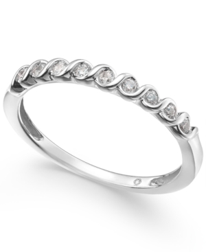 image of Diamond S-Curve Stack Ring (1/6 ct. t.w.)