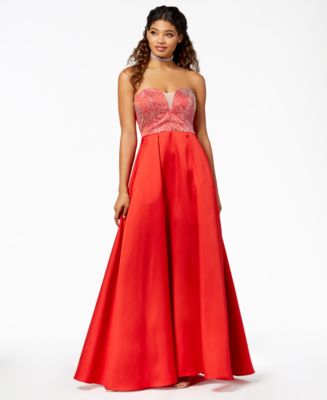 2 piece red dress Red Two Pieces Prom Dress, Evening Dress, Dance Dresses, Graduation School  Party Gown