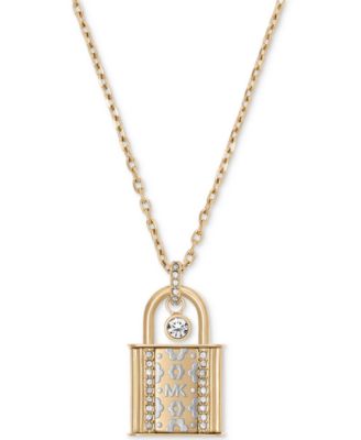 michael kors padlock pendant necklace