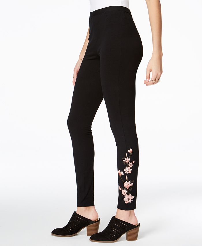 Style & Co Embroidered Leggings, Created for Macy's - Macy's