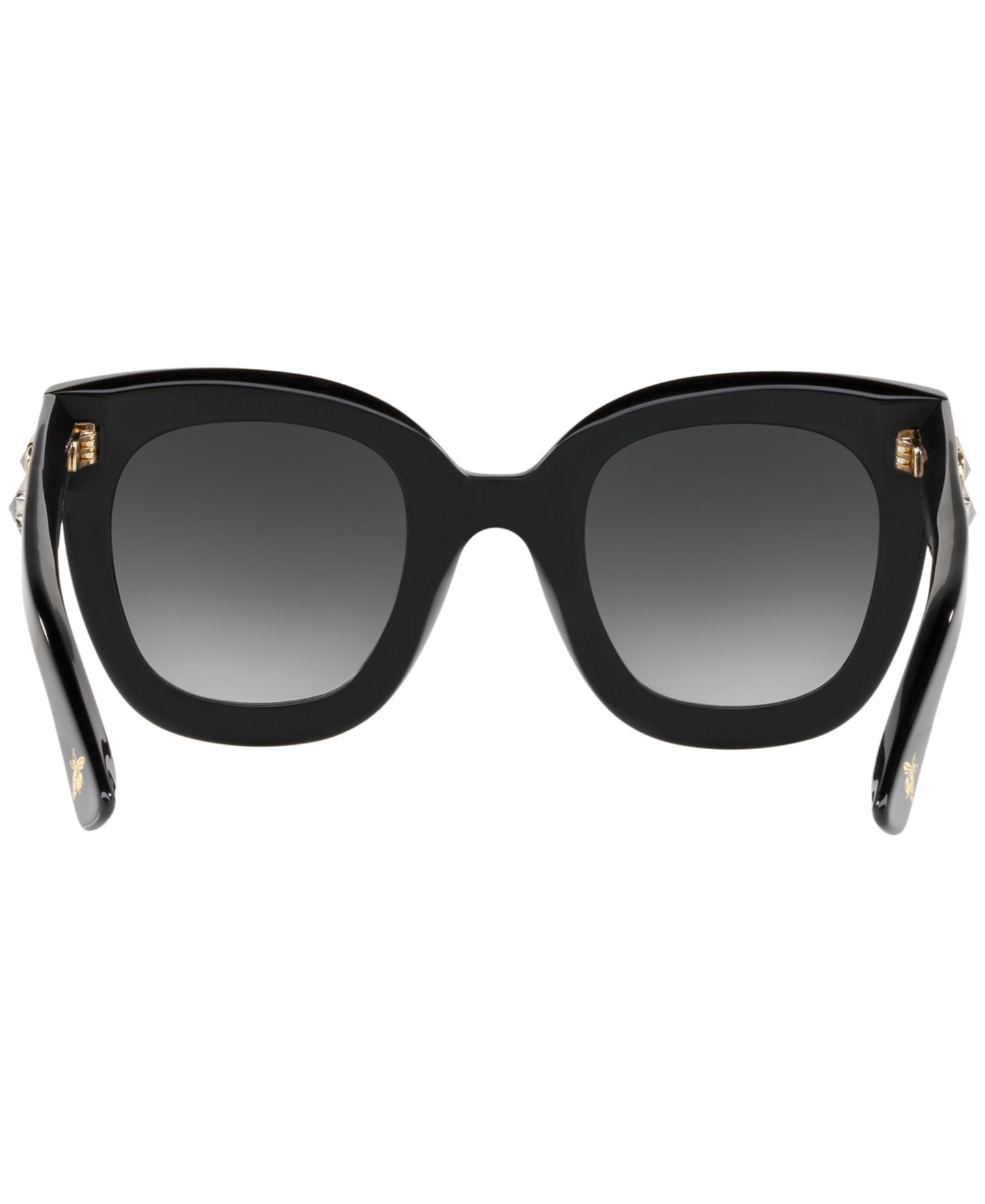 Женские солнцезащитные очки Gucci Sunglasses, GG0208S, цвет: Серый градиентный / Чёрный — фото 5