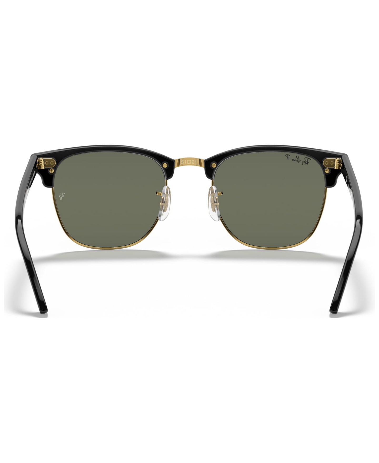 Мужские солнцезащитные очки Ray-Ban Polarized Club Master Sunglasses, RB3016, цвет: Зелёный / Чёрный — фото 5