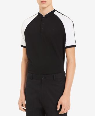 calvin klein raglan polo shirt