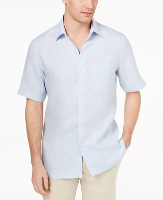 Tasso Elba Men's Island Linen Shirt, Created for Macy's & Reviews ...