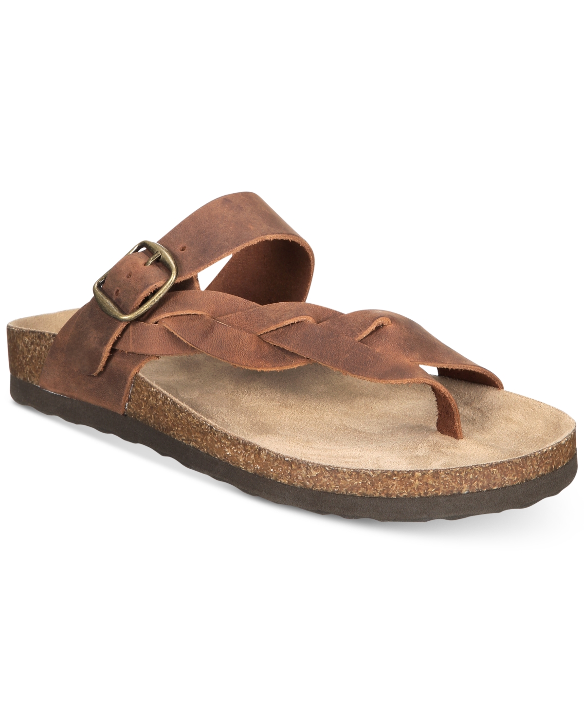 Shop White Mountain Women's Crawford Footbed Sandals In Brown,leather