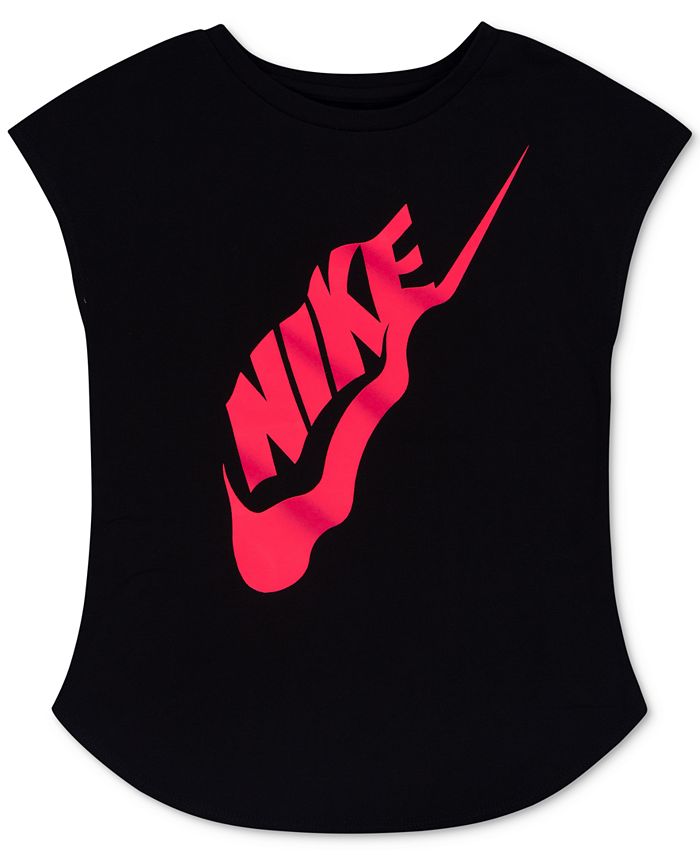 Nike Logo-Print Cotton T-Shirt, Little Girls - Macy's