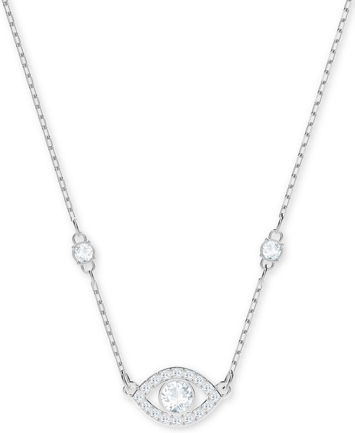 Swarovski SilverTone Crystal Eye Pendant Necklace Macy's