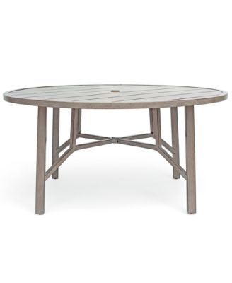 round aluminum outdoor dining table