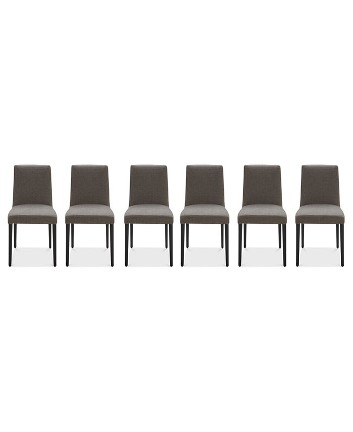 Furniture Gatlin Dining Chairs, 6Pc. Set (6 Charcoal Dining Chairs), Created for Macy's Macy's