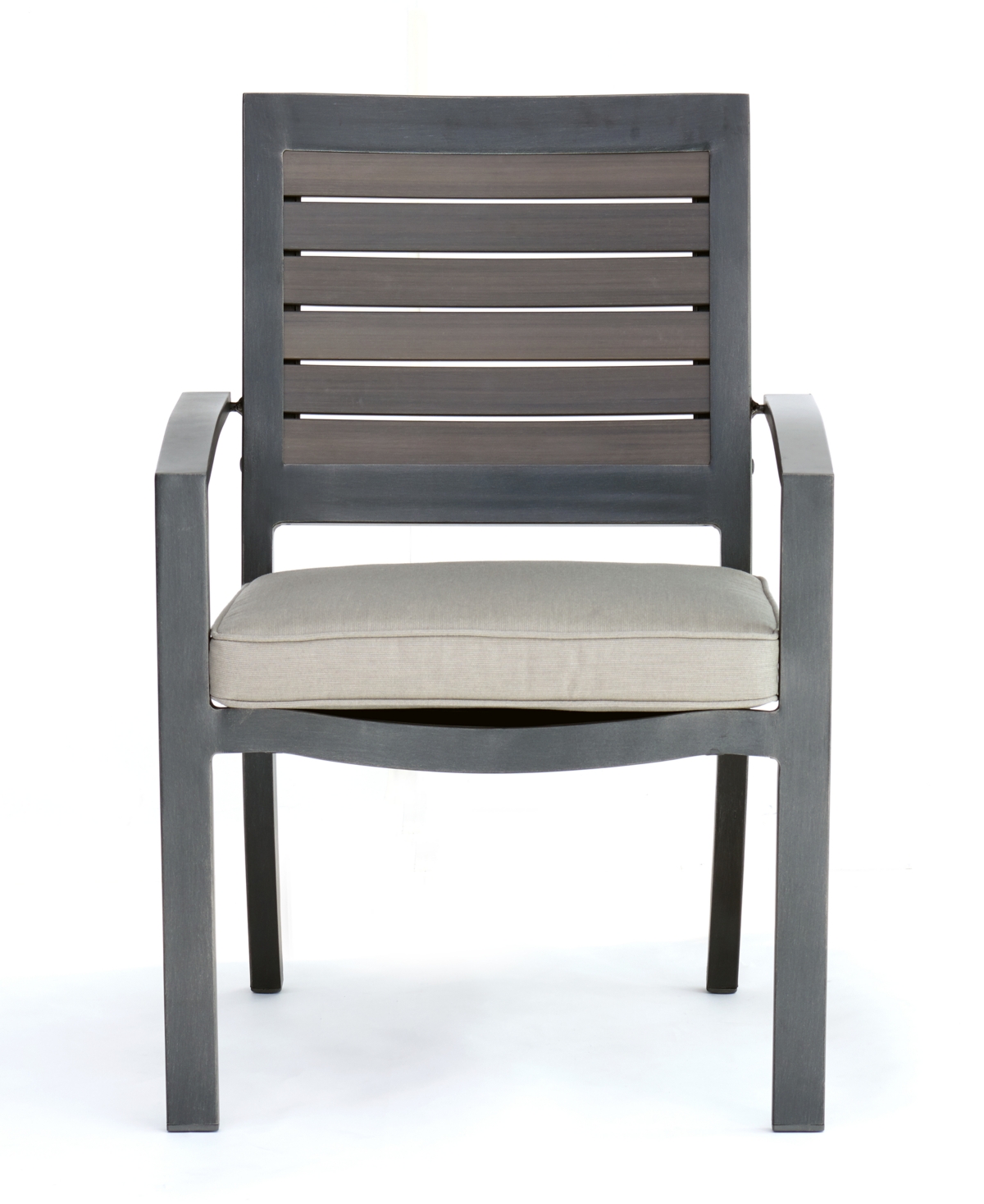 Agio Set Of 6 Marlough Ii Aluminum Outdoor Dining Chairs, Created For Macy's In Outdura Storm Smoke