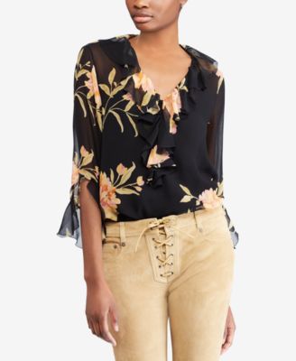 Polo Ralph Lauren - Ruffled Floral-Print Blouse