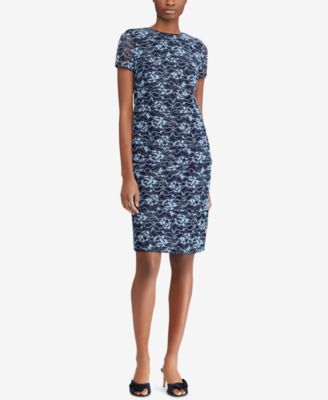 lauren ralph lauren floral lace dress