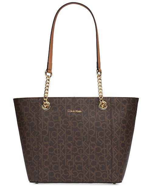 Calvin Klein Hayden Large Signature Tote - Handbags & Accessories - Macy&#39;s