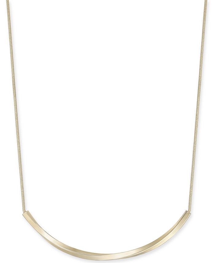 Charter Club - Curved Bar Collar Necklace, 17" + 2" extender