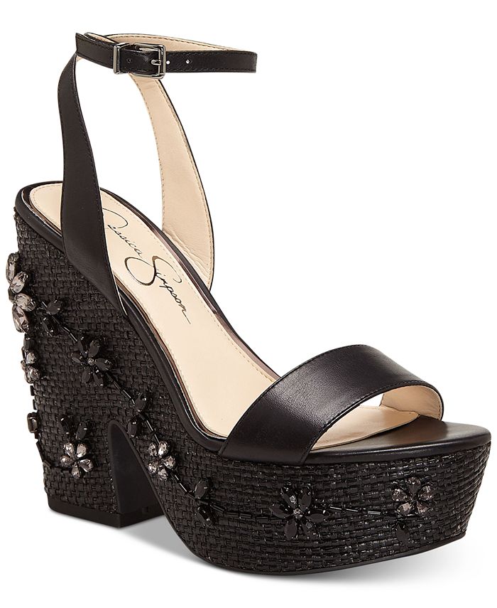 Wicker wedge sale heels