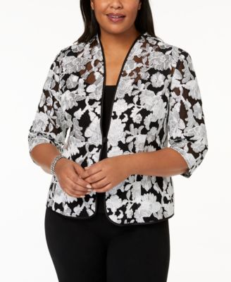 Alex Evenings Plus Size Embroidered Jacket & Shell - Macy's