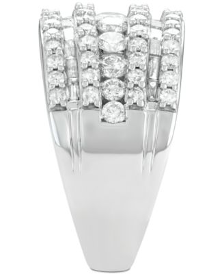 Five-Row Diamond Band (3 ct. t.w.) in 14k White, Yellow or Rose Gold